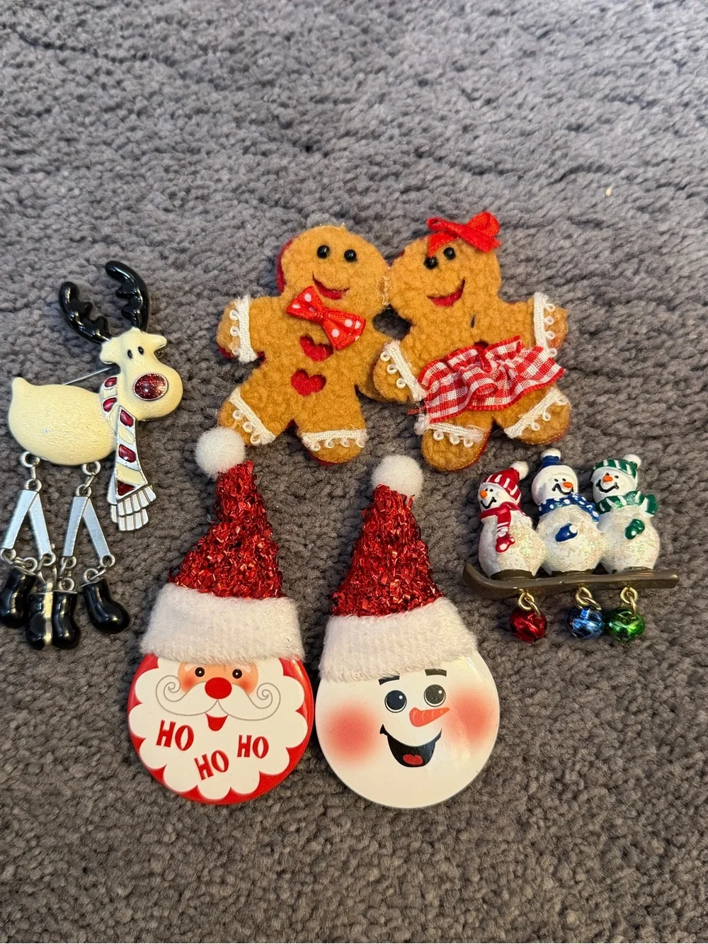 Set of Christmas Pins/ Brooches.